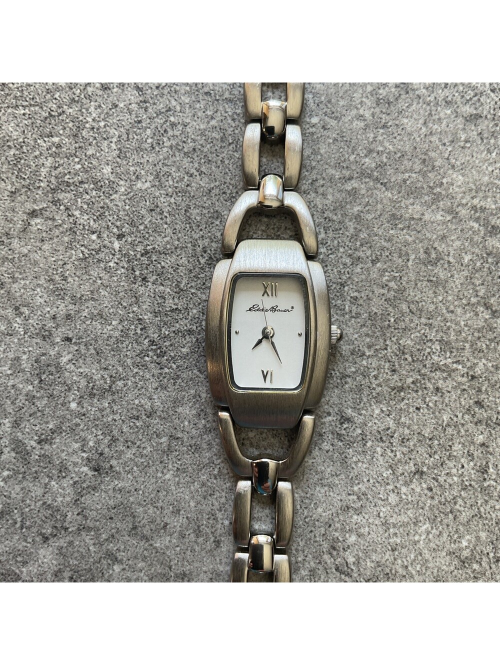 Vintage Eddie Bauer Women’s Tank Style Watch 19mm Stainless Steel Case/Band D 3
